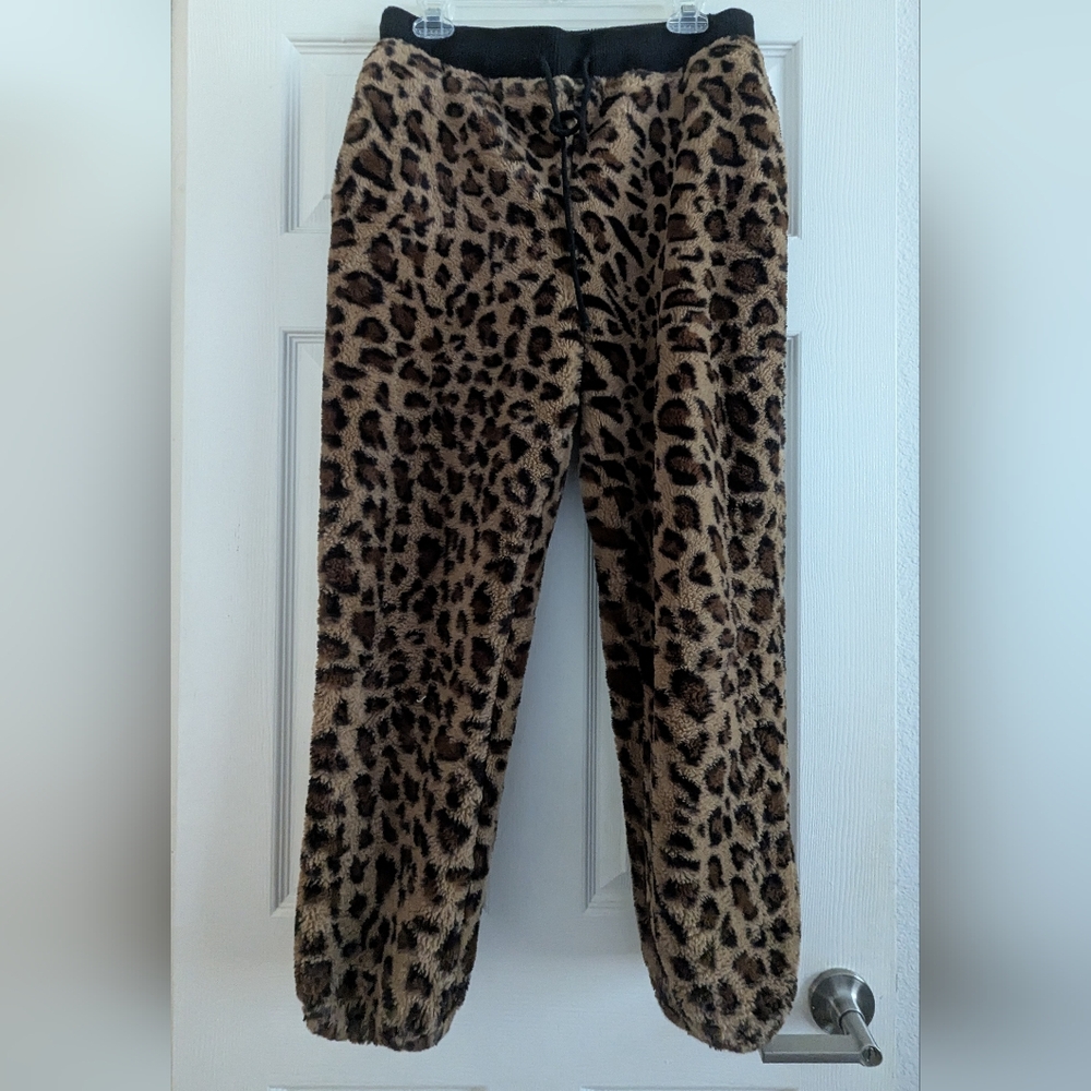 Free People Purrfect Jogger Leopard Print
